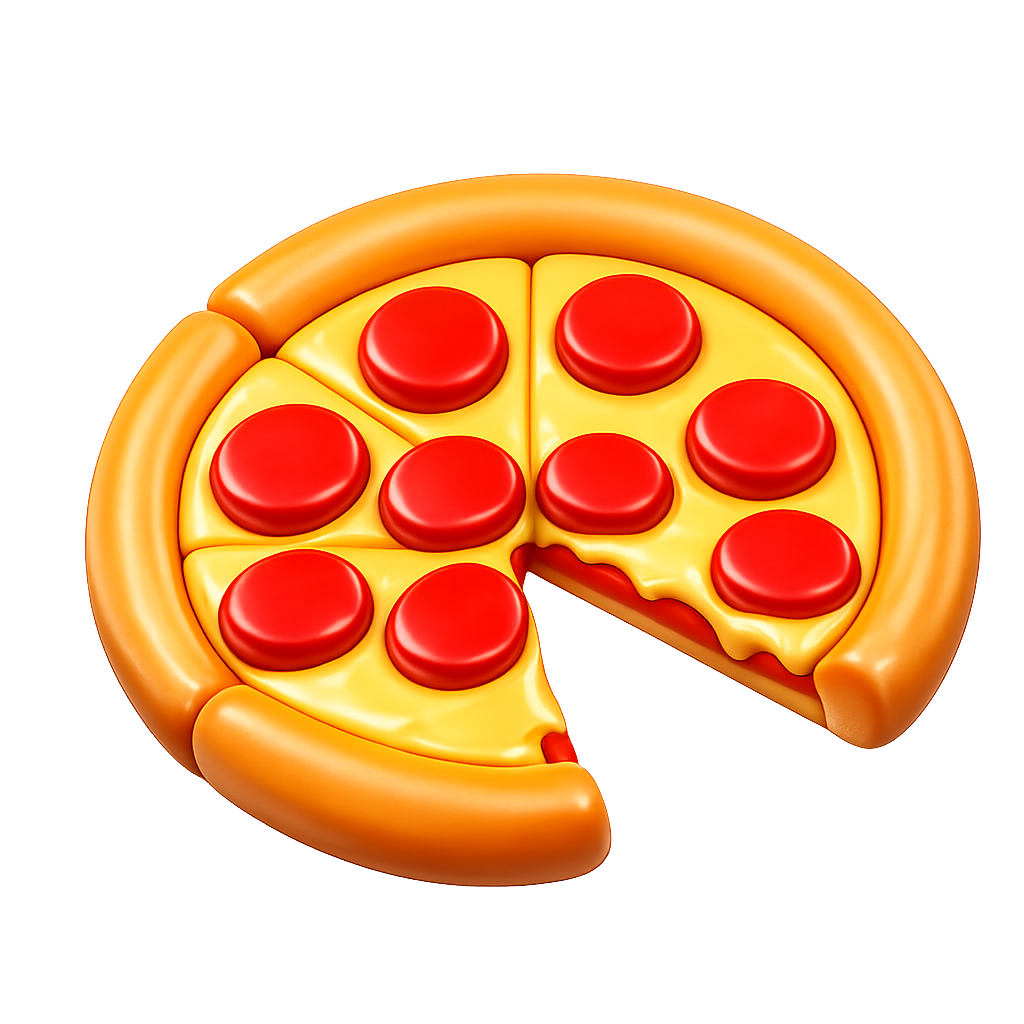 Glossy 3D pepperoni pizza representing the WBTC reward pool